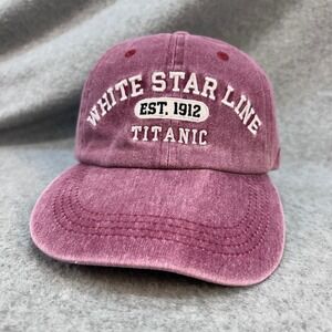 White Star Line Titanic Unisex Burgundy Crazy Apparel Baseball Hat Adjustable OS